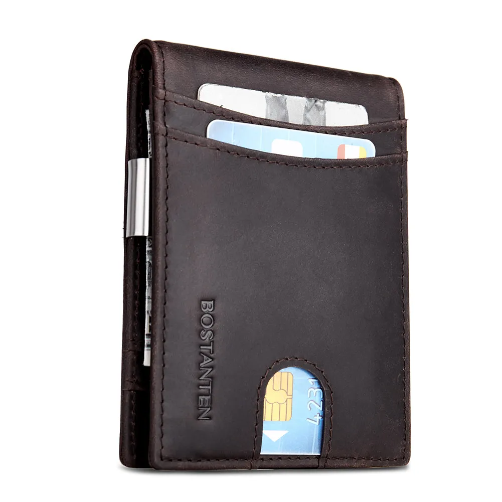 Rozenn RFID-blocking Leather Bifold Wallet for Men