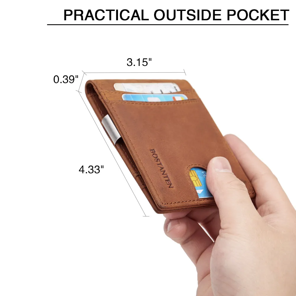 Rozenn RFID-blocking Leather Bifold Wallet for Men