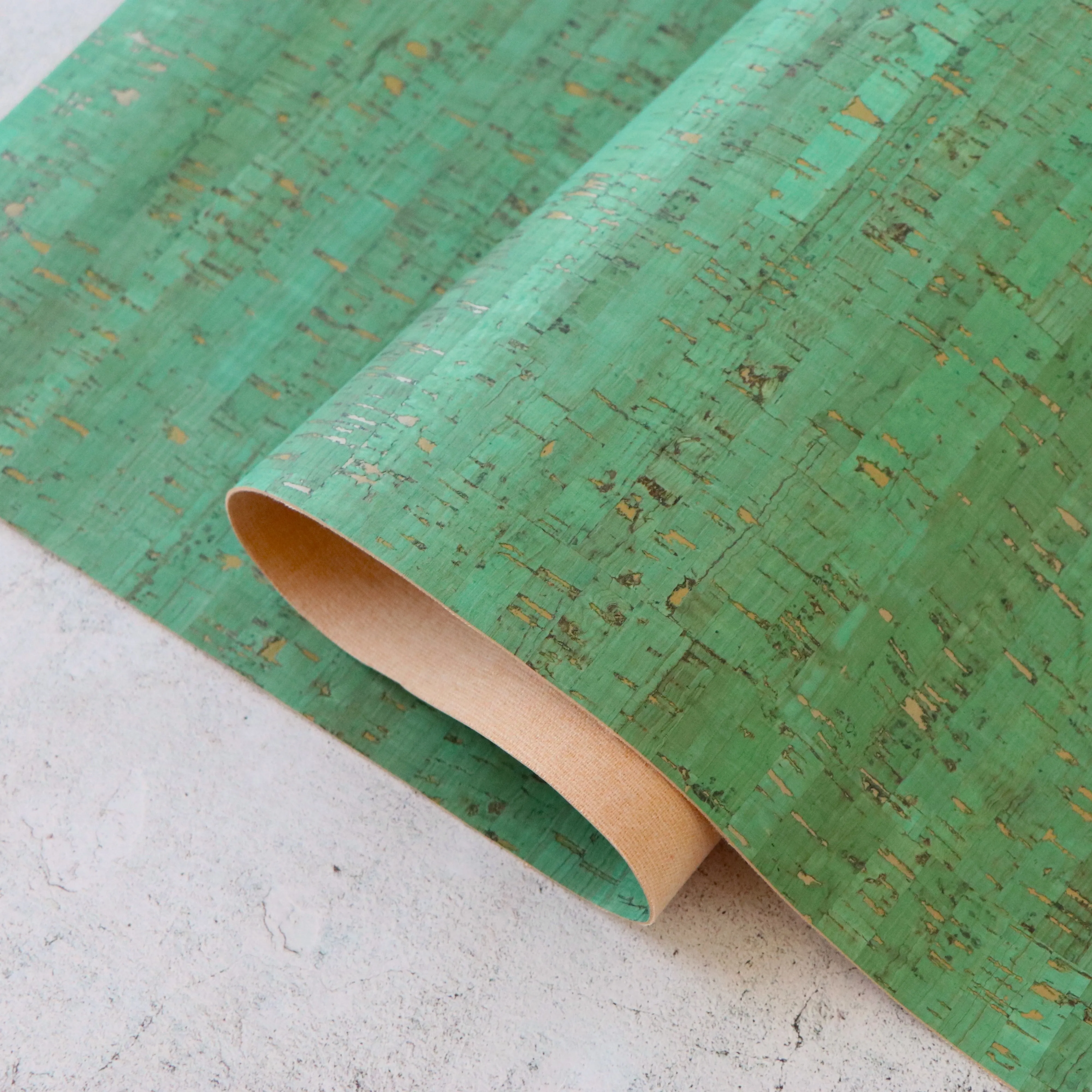 Rustic Jade Cork Fabric