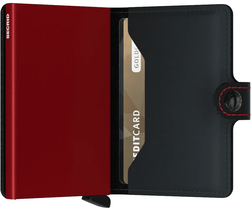 SECRID - Miniwallet - Matte Black & Red