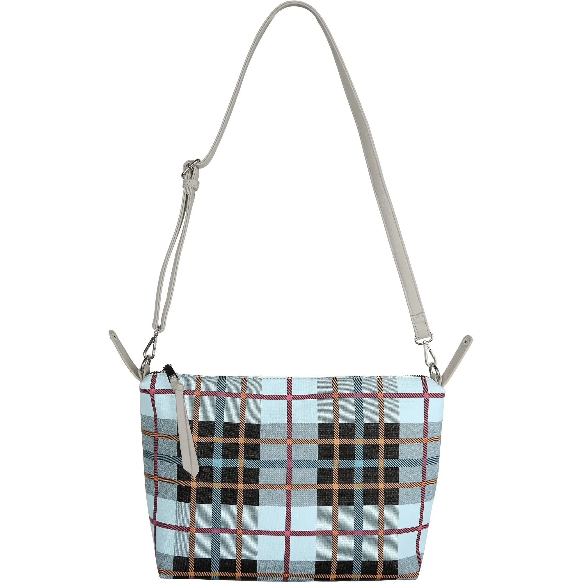 Slate Sky 18" x 11" Laser Cut Plaid Tote