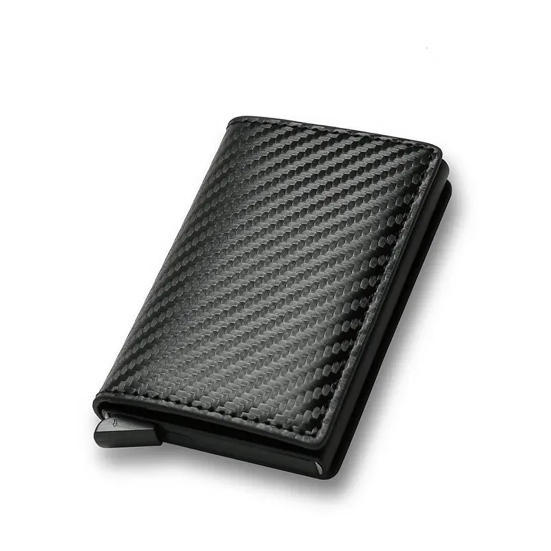 Sleek and Secure Carbon Fiber Slim Aluminium Wallet – YRFID-Blocking Men's Wallet Credit Card Holder!