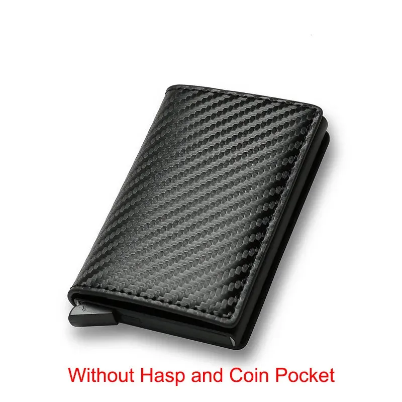 Sleek and Secure Carbon Fiber Slim Aluminium Wallet – YRFID-Blocking Men's Wallet Credit Card Holder!