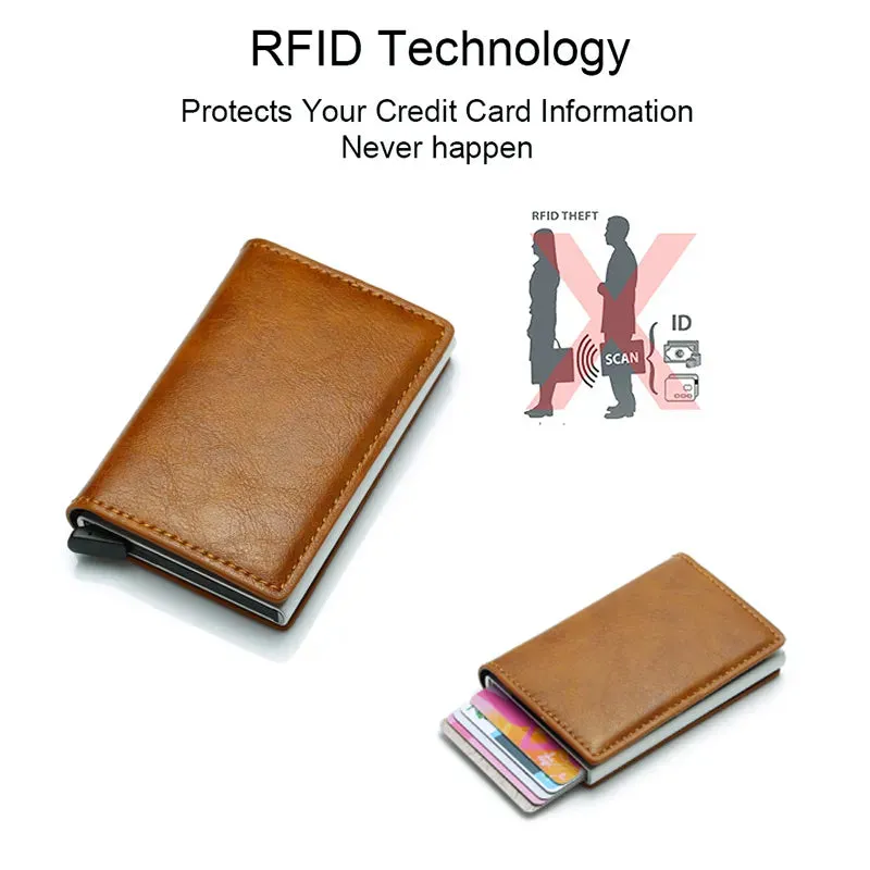 Sleek and Secure Carbon Fiber Slim Aluminium Wallet – YRFID-Blocking Men's Wallet Credit Card Holder!