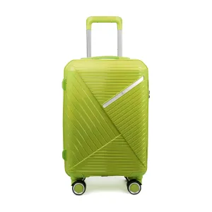 THE CLOWNFISH Denzel Series 56 Cm Polypropylene Hard Case Suitcase Eight Wheels Spinner Trolley Bag With Tsa Lock (Green Small Size 22 Inch)