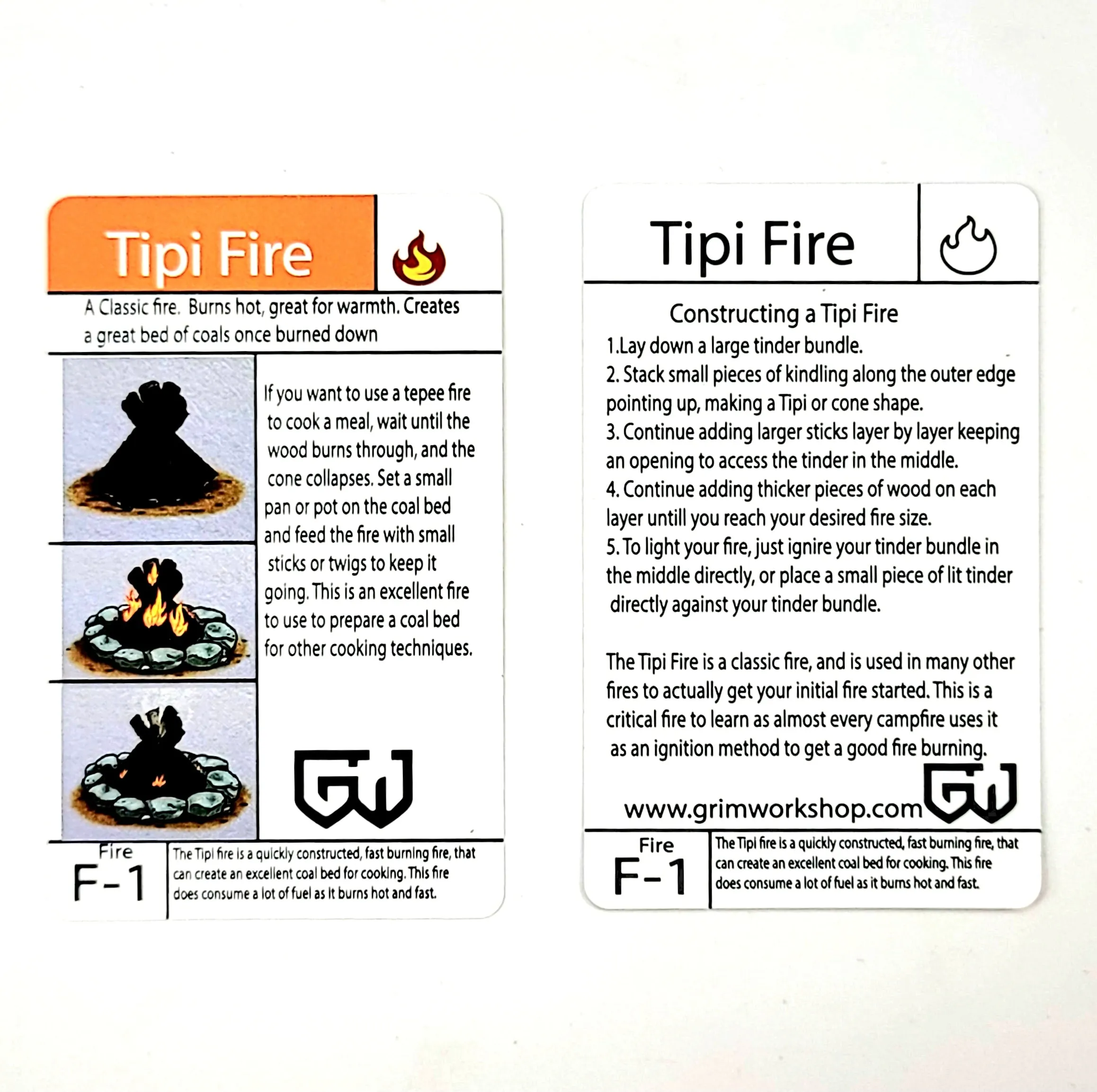 Tip Card Fi-1: Tipi Fire or Pyramid Fire