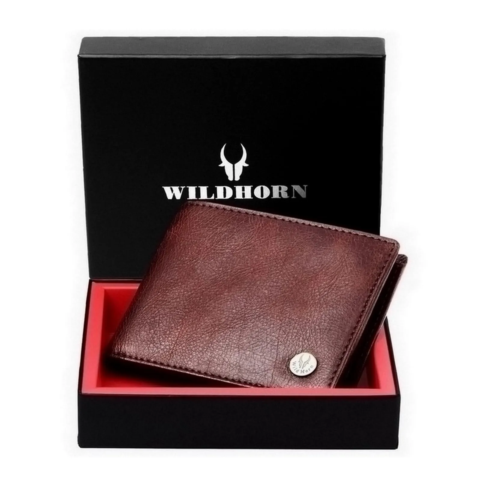 WildHorn Leather Wallet for Men I Ultra Strong Stitching I 6 Credit Card Slots I 2 Currency Compartments I 1 Coin Pocket