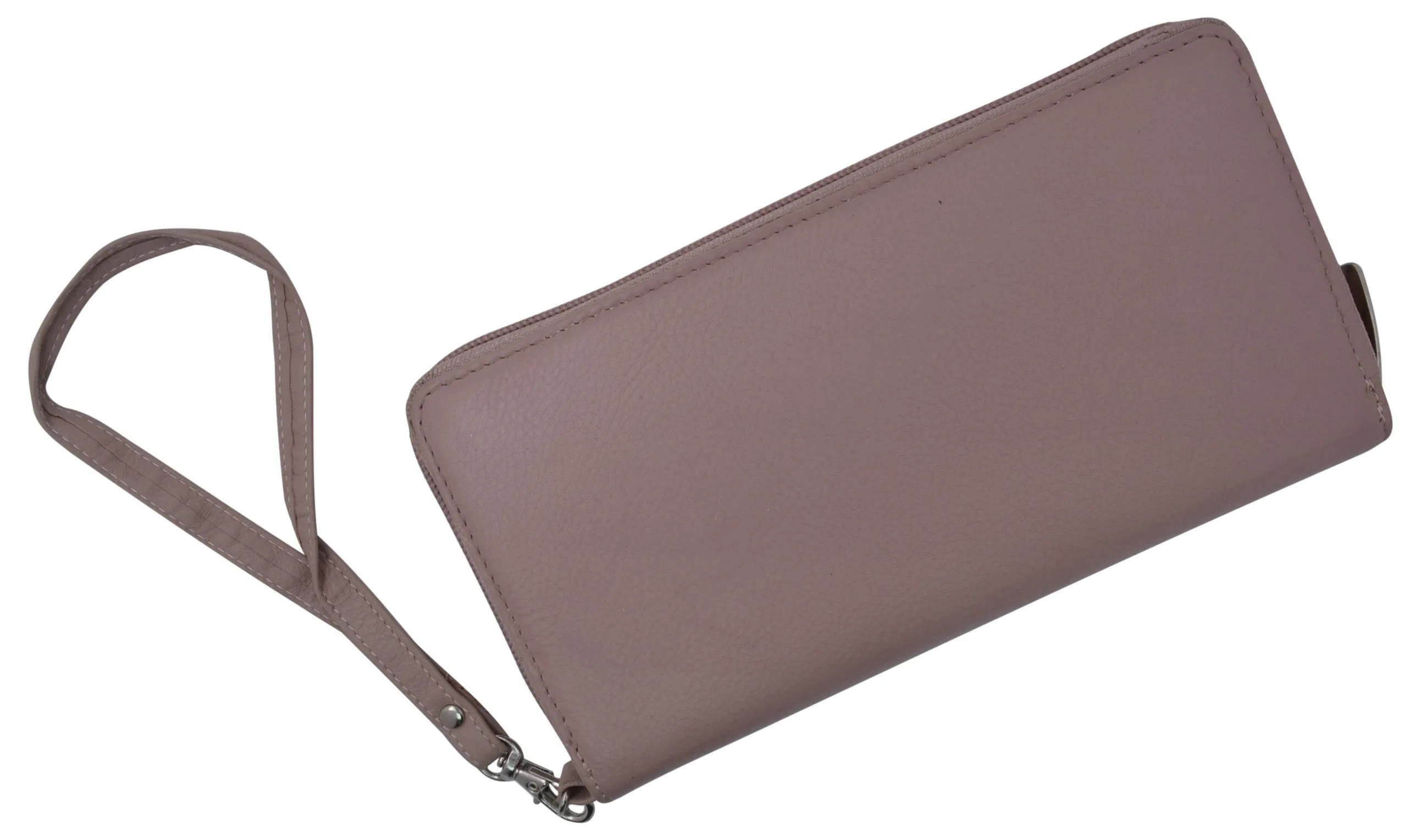 Women RFID Bifold Ladies Cluth Wristlet Wrist Strap Long Purse Leather Wallet RFID7575GT